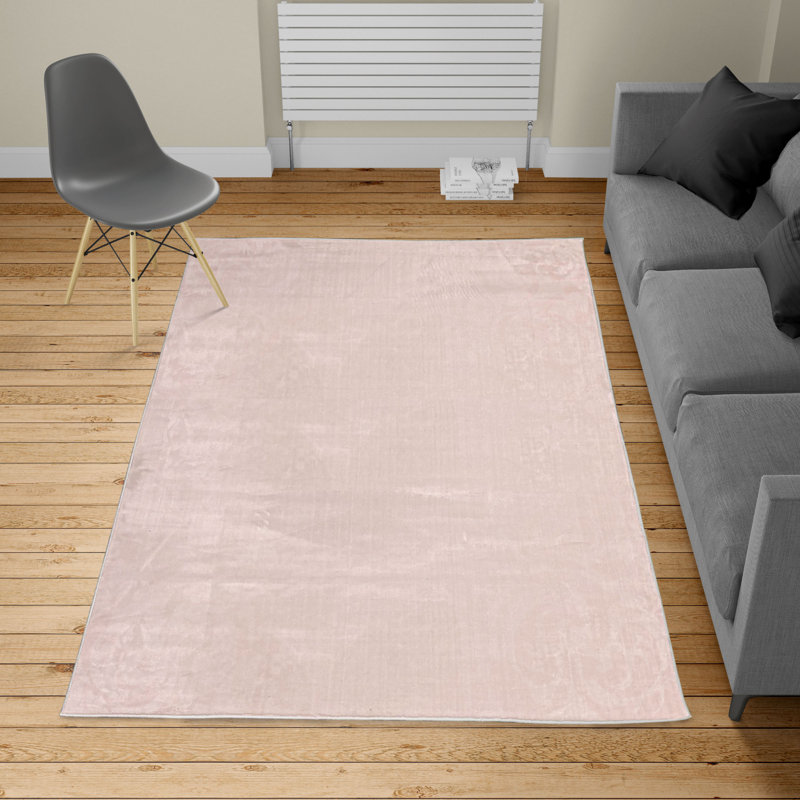 Tapis rose rosé, Rectangle 5 pi 2 po x 7 pi 6 po