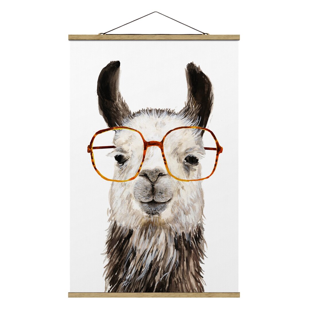 Grafikdruck Hip Llama mit Brille IV