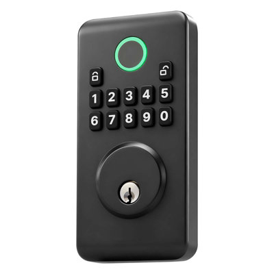 Keyless Entry Door Lock, Electronic Deadbolt with Customizable User Codes, Pioneering Easy-Grip Design, Keyed Entry, Auto Lock, Anti-Peeking Password, Backlit Keypad, Apartment, Silver