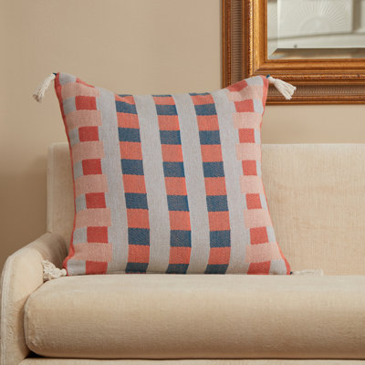 100% Cotton Throw Square Pillow Cover & Insert