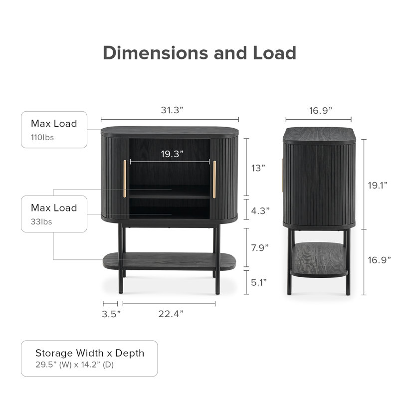 Accent Cabinet, Gold