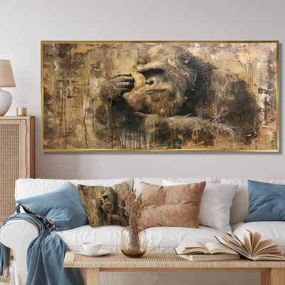 Noir et brun antique Bigfoot I - impression d'art mural Bigfoot