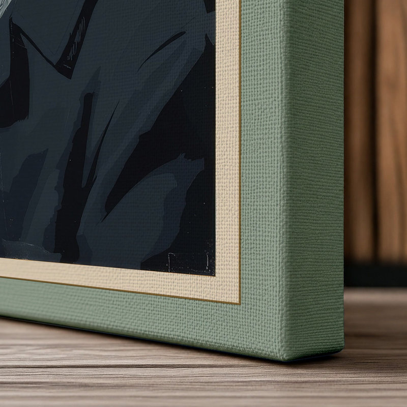 Dressed in Dignity Modern - Wrapped Canvas, 24x16 - 61.0 x 40.6 cm, Sage Border
