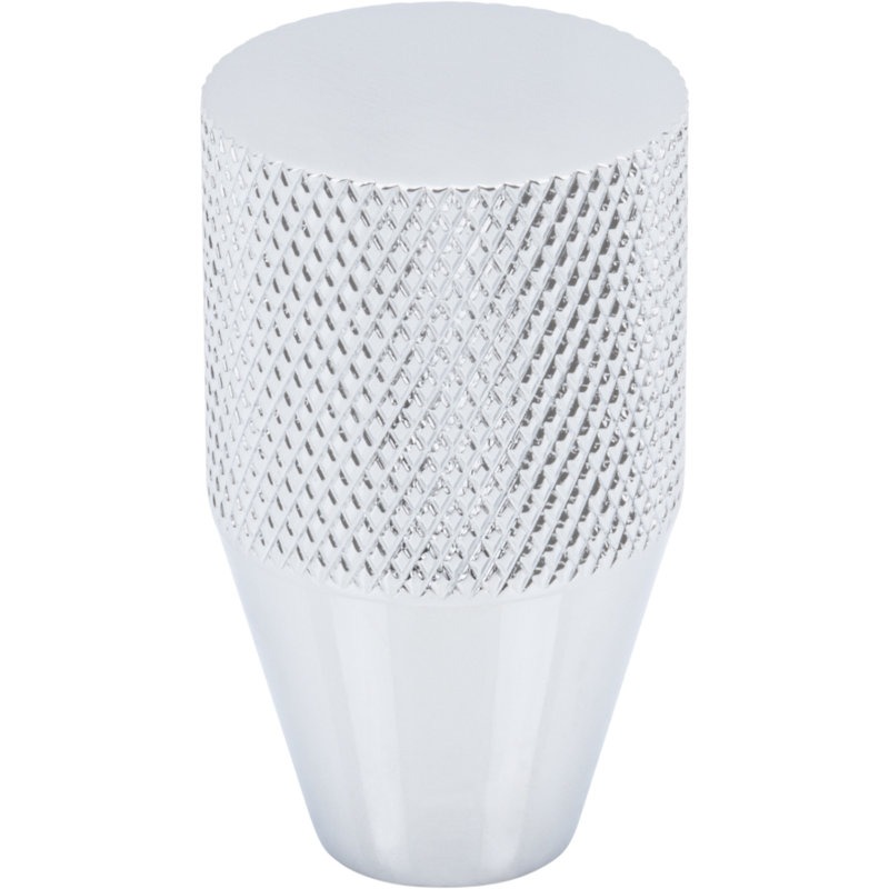 Beliza 3/4" Diameter Conical Knurled Knob, Polished Chrome