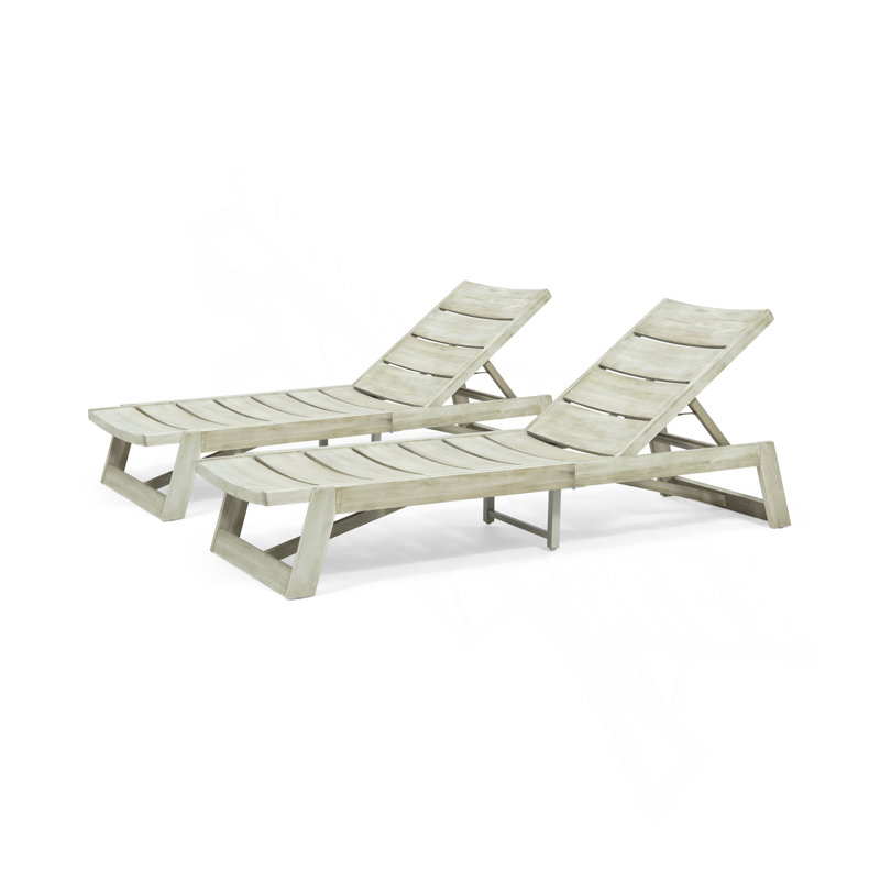 Chaise longue (ensemble de 2), Gris