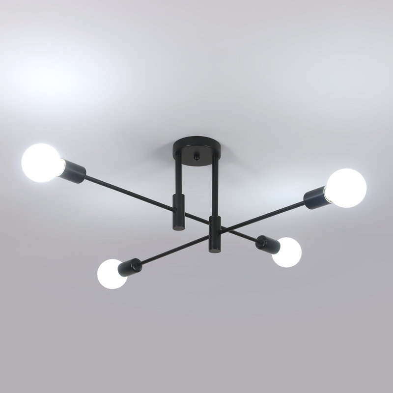 Magic Bean 4-Light Iron Flush Mount