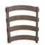 Ensemble de 2 chaises d'appoint en tissu gris, brun rustique et chêne