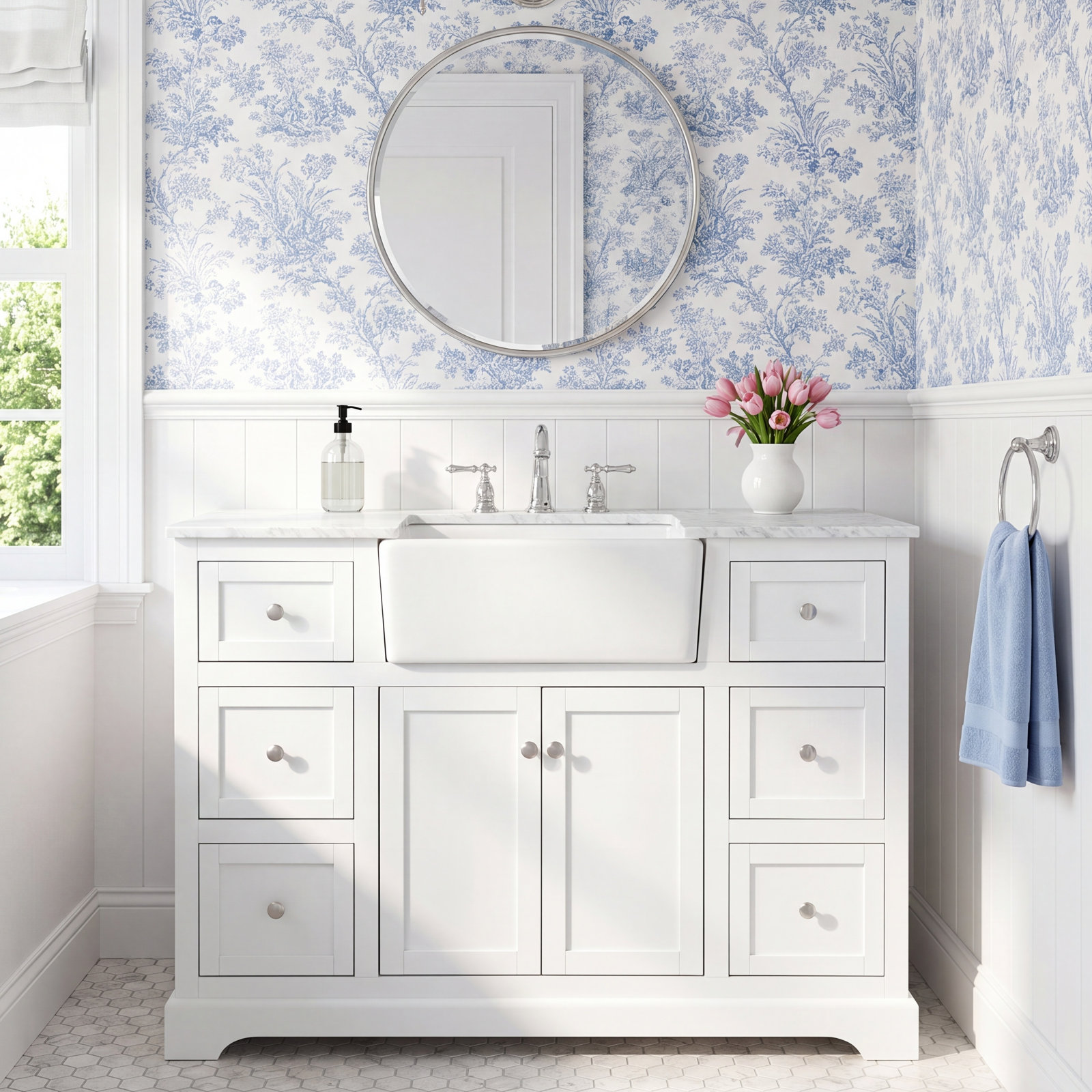 Pardue 48'' Single Bathroom Vanity, White
