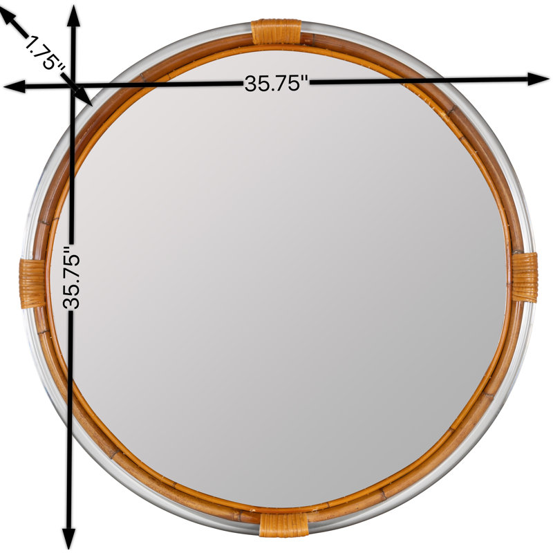 Polkville Flat Rattan Mirror