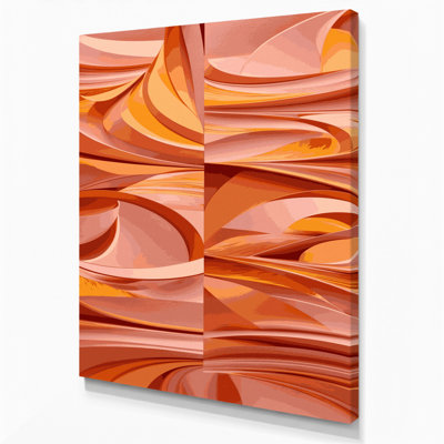Abstract Shapes 17 Pink Canvas Wall Art
