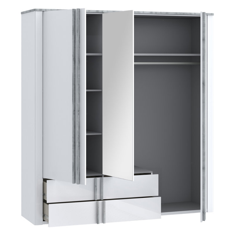 3 Door Manufactured Wood Wardrobe
