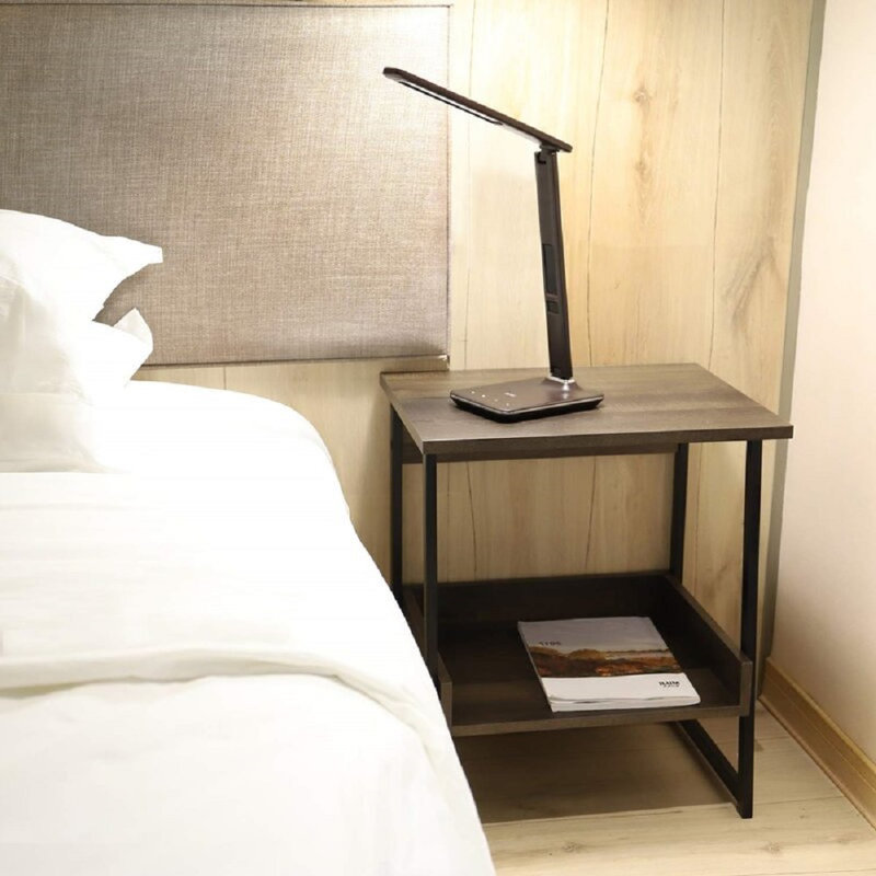 Arrabury Sled End Table - Storage Nightstand with Drawer