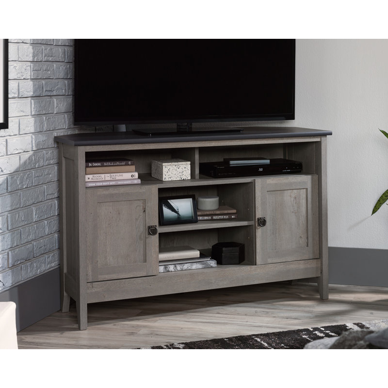 Meuble télé pour téléviseur de 50 po ou moins Yanibel, Gris / noir
