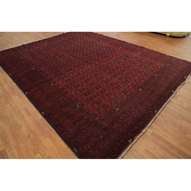 Tapis oriental éléphant à pieds afghan 10 x 13