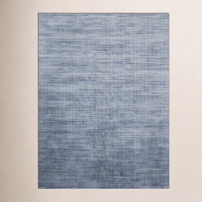 Hannon Blue Hand-Loomed Geometric Rug