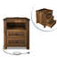 Table de chevet 2 tiroirs avec 2 prises CA et 2 ports USB intégrés-1624171821-1624171818
