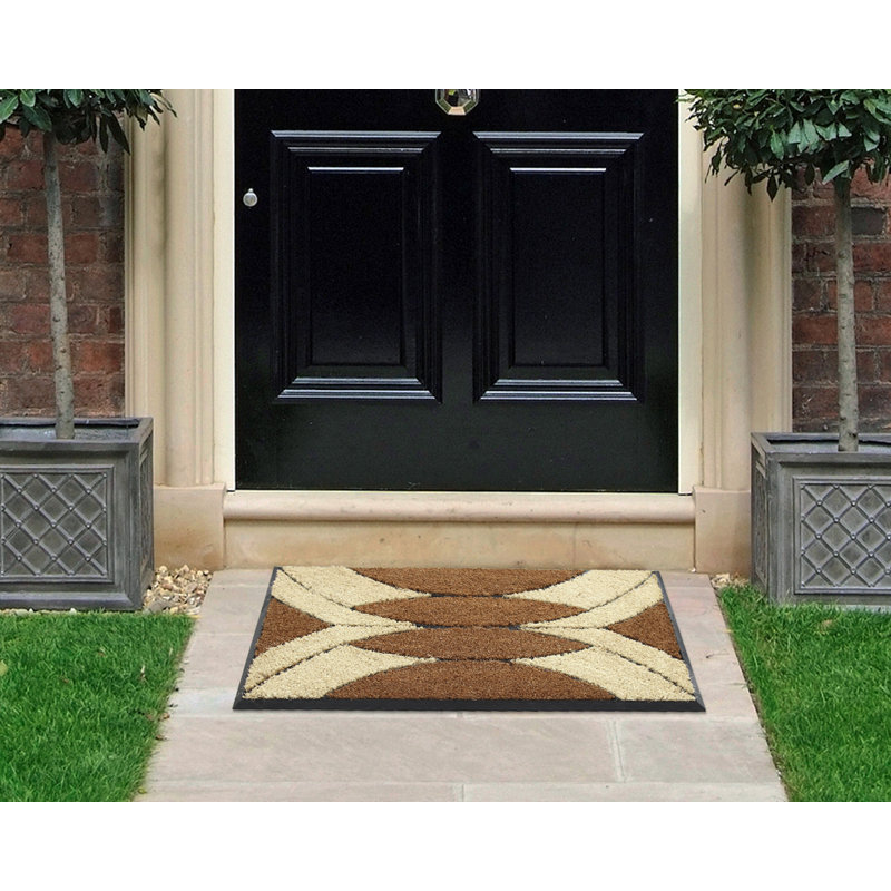 Ohanesian Non-Slip Geometric Doormat