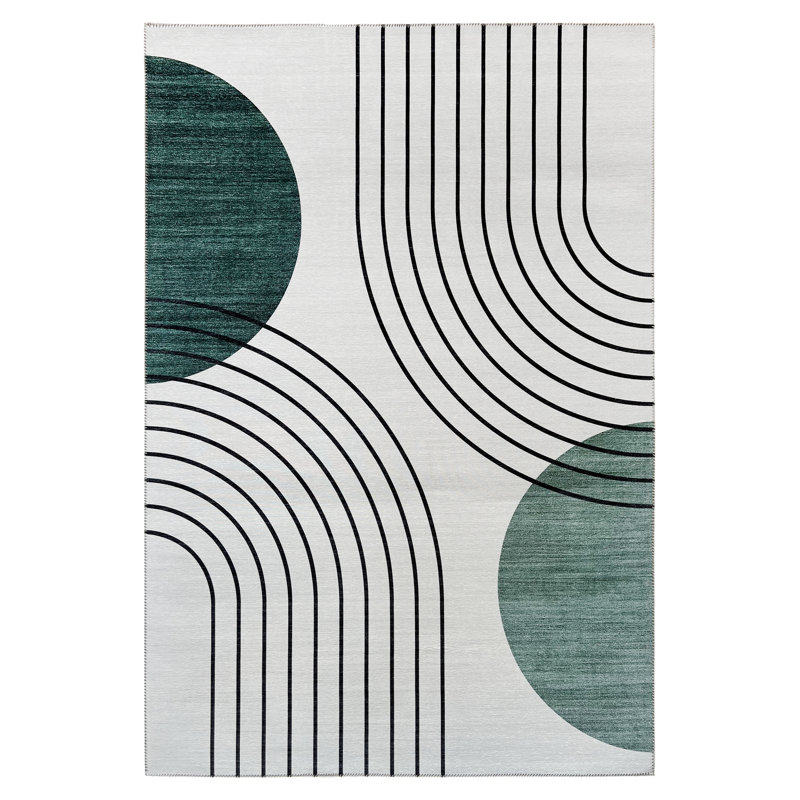 Alesio Geometric Machine Printed Area Rug, Rectangle 160 x 230cm