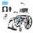 Shower Wheelchair 17.5in Al Alloy Commode Bathroom Wheelchair for Disabled