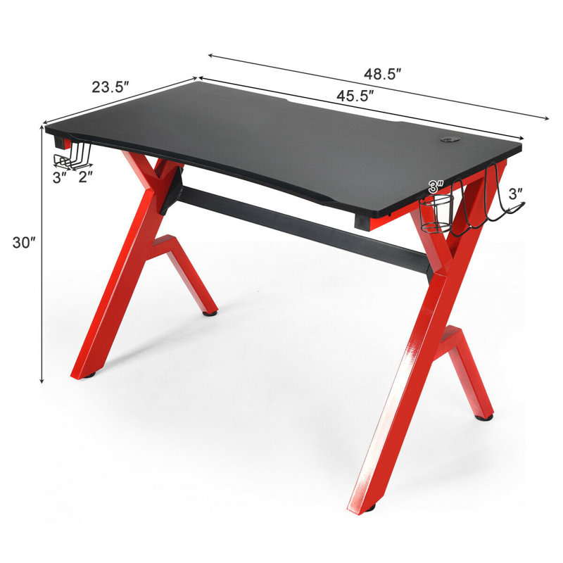 Bureau de jeu avec porte-gobelet