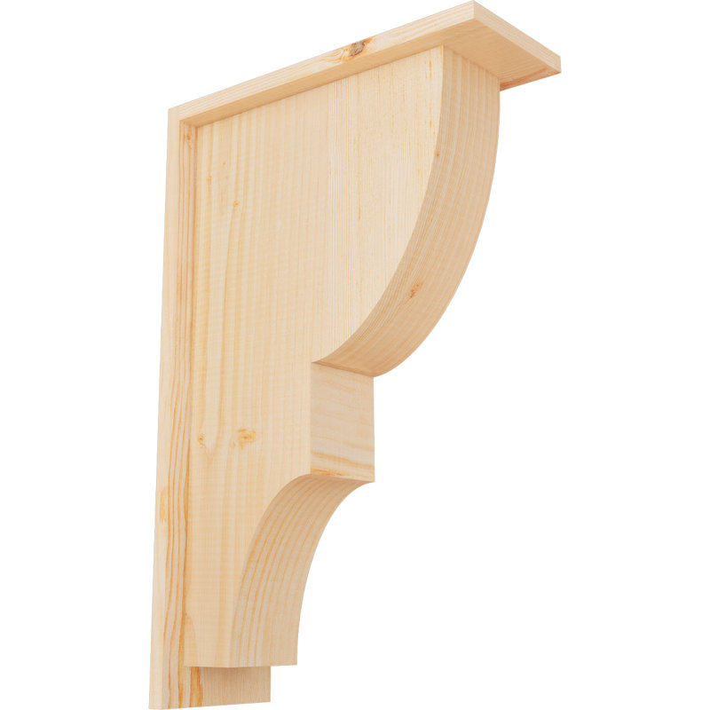 Corbeau Ridgewood avec contre-plaque, H 22 po x l 5,5 po x P 14 po, Sapin de Douglas, Lisse