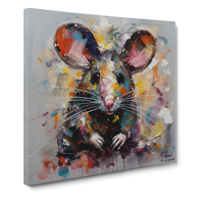 Mouse Expressionism - No Frame Print, 50cm H x 50cm W x 3cm D