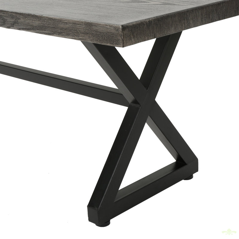 Bancs d'extérieur en aluminium avec structure en acier, ensemble de 2 pièces