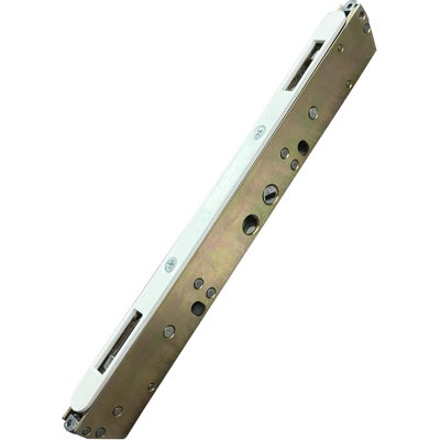 10" Dual Point Mortise Lock Replacement with White Faceplate with 9-7/8" Hole Spacing Alloy Steel - OFFSET Latch Position - Fix and Repair Door Hardware Locking Mechanism
