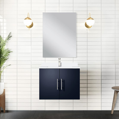 24 po Meuble-lavabo de salle de bain X 22, comptoir en marbre de culture, miroir et robinet inclus, meuble-lavabo de 24 po x P 22 po, comptoir, 18 po au fil du temps