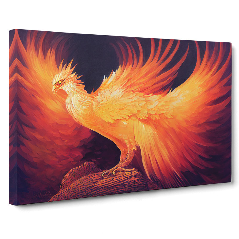 Beguiling Phoenix Bird - Wrapped Canvas, 40cm H x 60cm W x 3cm D