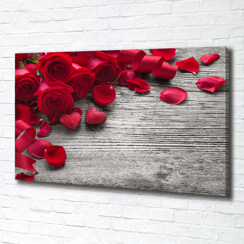 Red Roses - Wrapped Canvas Print