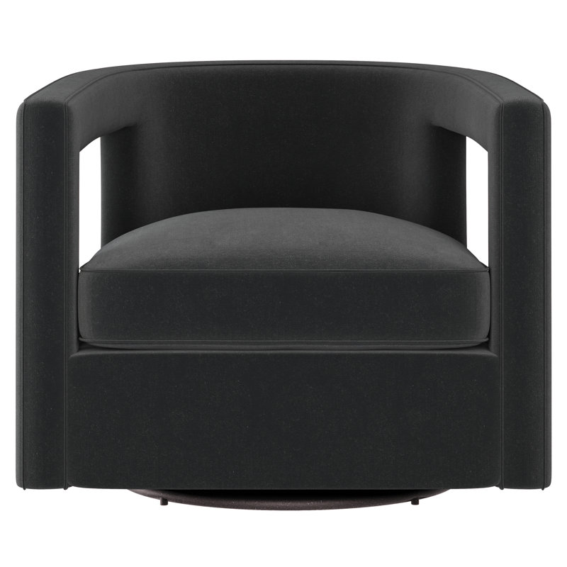 Alana Swivel Barrel Chair, Akiko Graphite Performance 5534-011