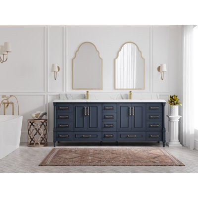 Meuble-lavabo de salle de bain l 84 po x P 22 po x H 36 po Aberdeen