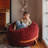 Big Joe Fuf 4Ft Foam Bean Bag Chair with Removable Cover for Kids, Teens, Deep Terracotta Corded Plush, Soft Polyester, 4 foot Large Reading and Gaming Seat-98338292-100759951