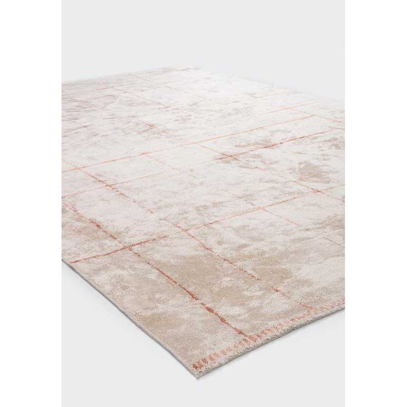 Rapture Abstract Area Rug in Ivory, Rectangle 9'10" x 14'