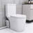 600W Toilet For Basement Renovation: Dual Flush, 17.25" Comfort Seat, Soft-Close, 3 Water Inflows, White Macerating Toilet: Comfortable Soft-Close Lid, Inlets, Modern Style