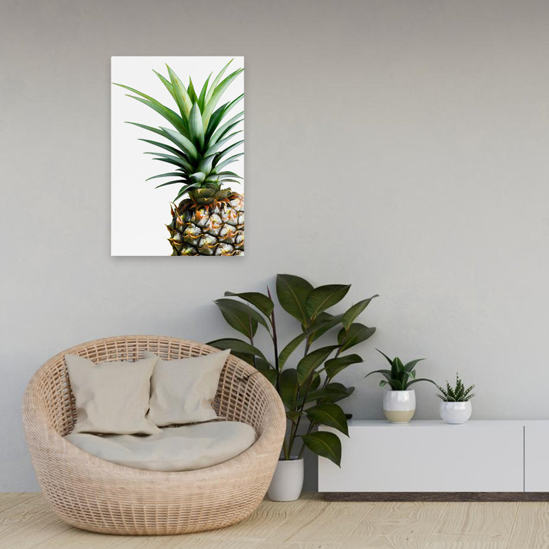 Ananas (couleur) - floral, nature morte, photographie, cuisine, fruits, ananas, art, H 24 po x l 16 po