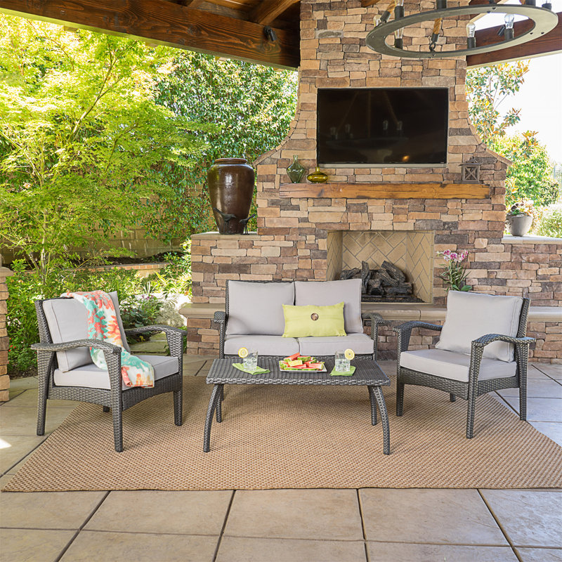 HONOLULU 4PC PE WICKER SET