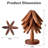 Wooden Trivets for Hot Dishes Walnut Tree Table Mat Set Set of 4 Natural Foldable Wooden Tree Trivet