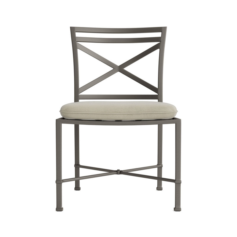 Venetian Outdoor Dining Side Chair, Mica, Fusion Moccasian, Brown