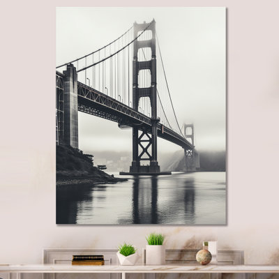 «Bamborough Grey Bridge Majestic Arch Graphite III», reproduction sur toile