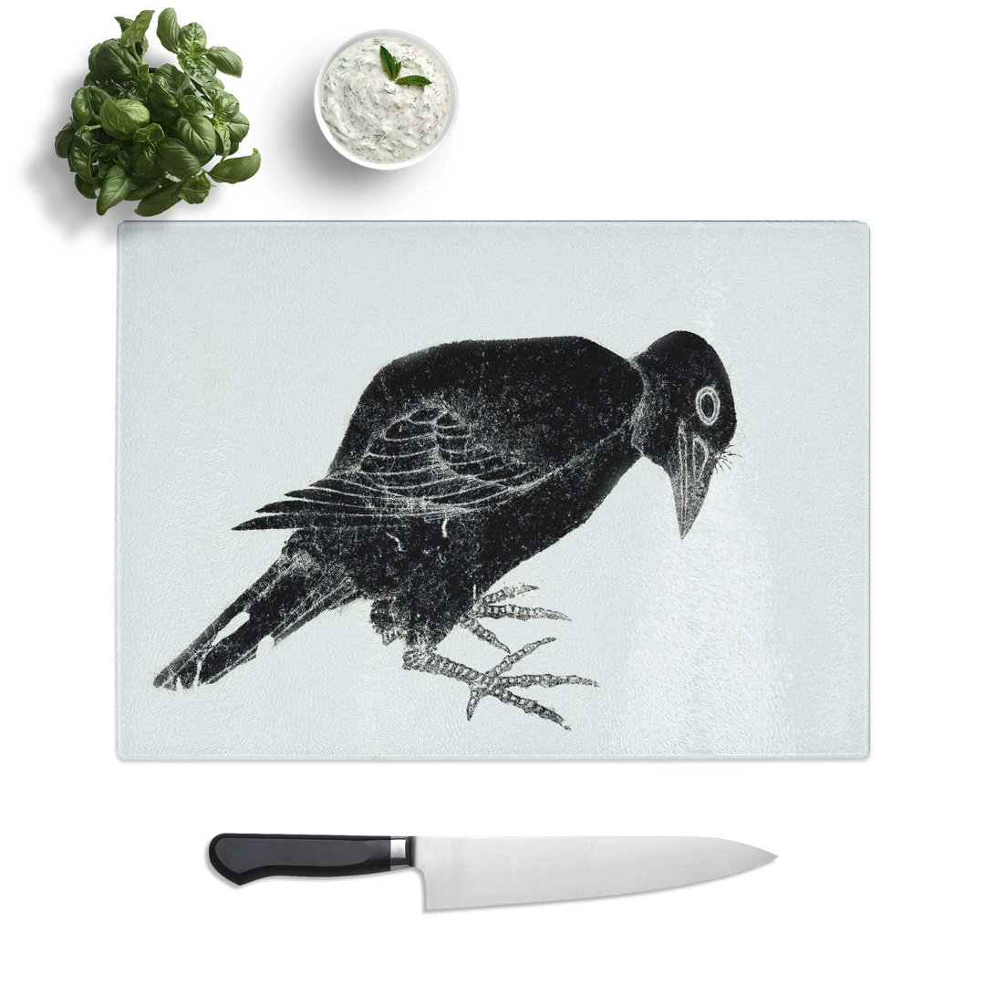 Tempered Glass Crow Chopping Board