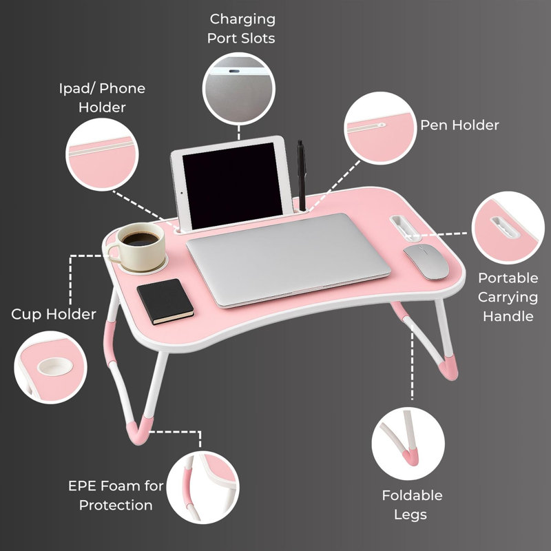 60cm Folding Table, Pink