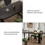 Table de salle à manger 55,12 po style français rétro ovale en bois massif noir-129996700