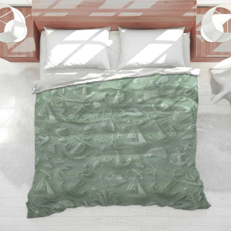 Anchors Shells Boats Comforter, Twin Extra Long