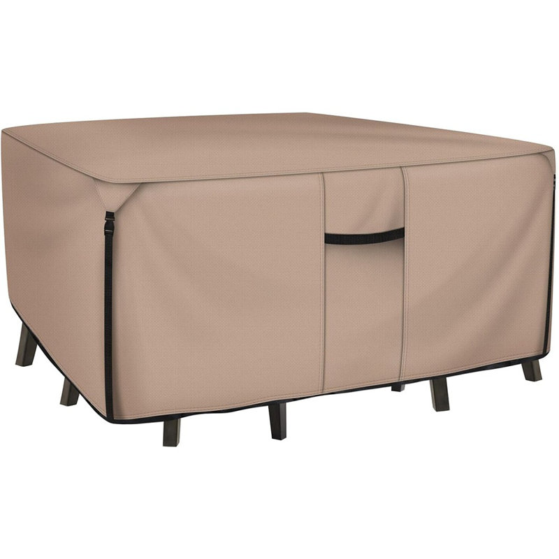Square Patio Heavy Duty Table Cover Tough Canvas Waterproof Outdoor Dining Table And Chairs General Purpose Furniture Cover