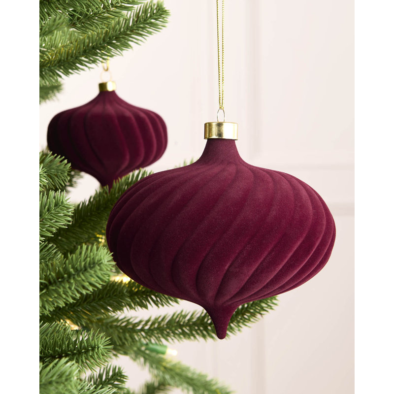 Polystyrene Shatterproof Bauble, 15 cm H x 15 cm W x 15 cm D, Burgundy