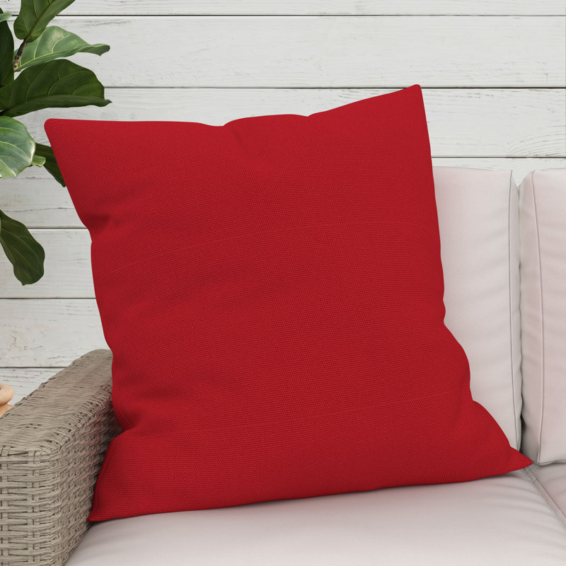Gabi Sunbrella® Indoor/Outdoor Throw Pillow, Square 24", Canvas Jockey Red Sunbrella® Canvas