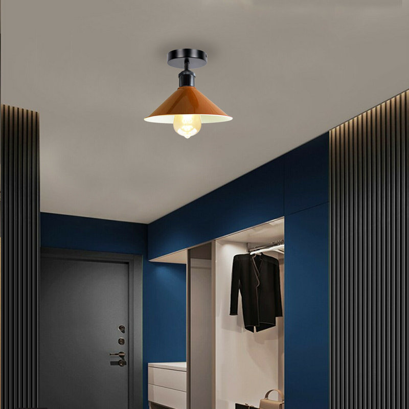 Bussey Semi Flush Mount, Orange