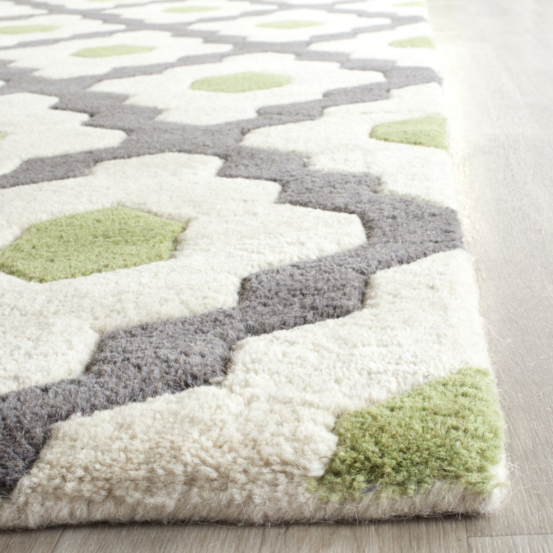 Carolene Hand Tufted Wool Geometric Rug, Runner 2'3" x 7'